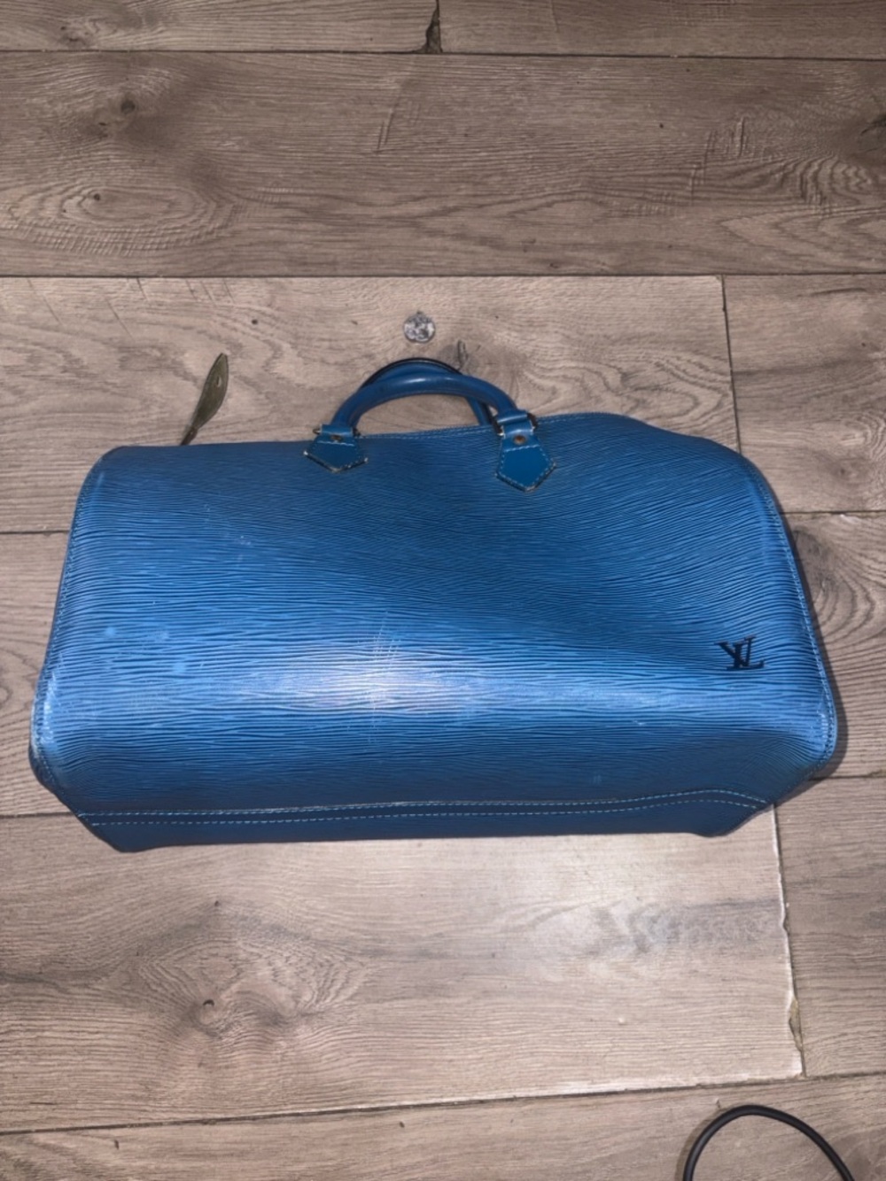 Louis Vuitton Blue Epi Leather Duffel Bag